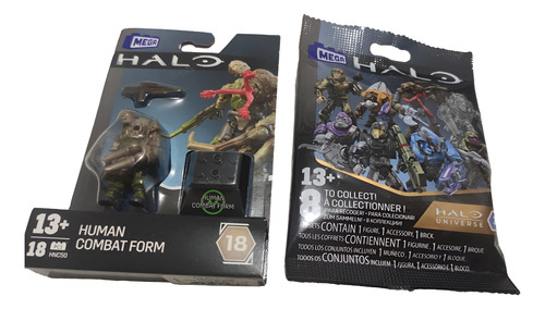 Figuras Human Combat Flood + Brute Flood Mega Construx Halo (Usado)