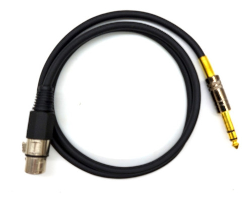 Cabo De Áudio Balanceado Cannon Xlr Fêmea X P10 Stereo 1m