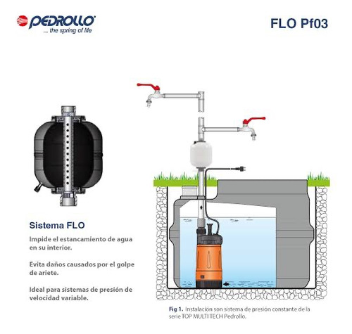 Tanque En Linea Pedrollo Flo 3lts Original