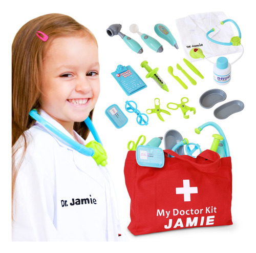 Kit Medico Personalizado Para Ninos Con Bolsa De Medico, Kit