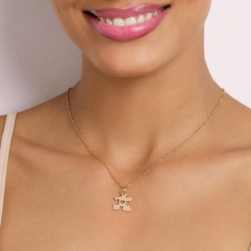 Pingente Rommanel Quebra-cabeça Símbolo - 542620 Cor Dourado