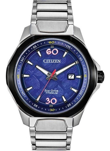 Reloj Citizen 61303 Aw1548-86w Ecodrive Marvel 80th Color del bisel Azul Color del fondo Azul Marino 61303
