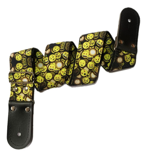 Strap Kidam Emoji Fichas - Thalí Para Guitarra O Bajo Color Amarillo