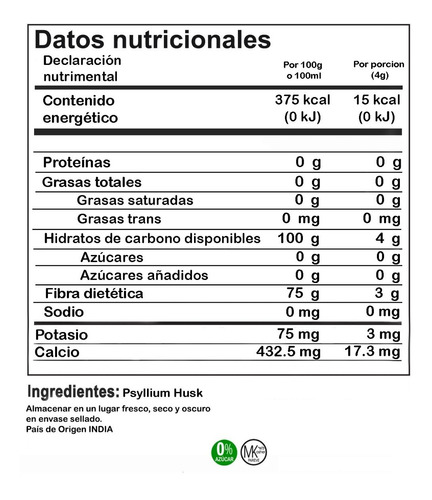 Imagen 7 de 8 de Eritritol, Goma Xantana Y Psyllium Husk Keto 1 Kg C/u