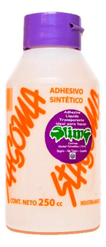 Adhesivo Sintetico Sta Goma De 250 Grs Escolar/slime X U Color Transparente