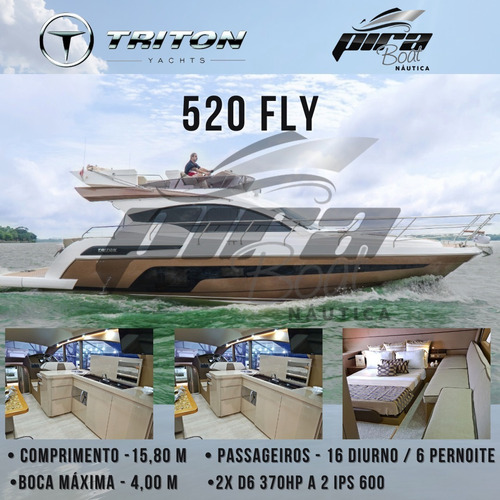 Lancha Triton 52 Pés Fly Ñ Phantom 51 Sedna Solara 50 Sessa