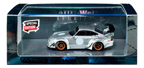 Porsche 993 Silver Pig Rwb Silver Phantom Tarmac Works 1/64