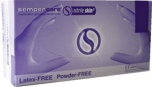 Guantes Descartables Nitrilo Skin (sempercare)caja 100un.