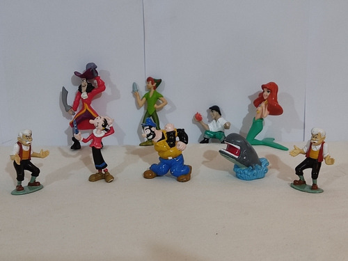 Lote 9 Figuritas De Popeye, Peter Pan, Pinocho Y La Sirenit. (Usado)