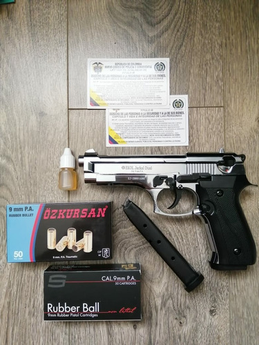 Pistola Traumatica Jackal Dual (auto)+50tiros +2prov.+aceite