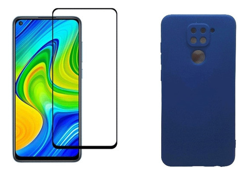 Funda Tpu Con Felpa + Templado Compatibles Con Redmi Note 9