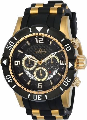 Relógio Invicta Pro Diver 23702 Ouro 18k Com Maleta Watch 