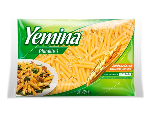  Pack De 24 Sopas Para Pasta Yemina Plumilla #1  200 Gr