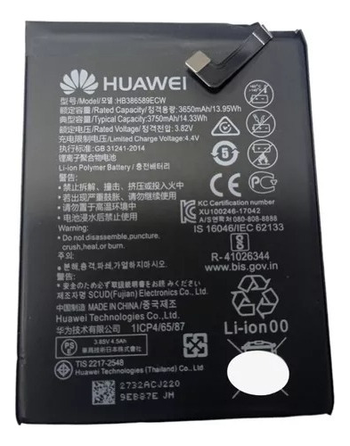 Bateria Pila Huawei Mate 20 Lite Honor 8x Hb386589ecw Tienda