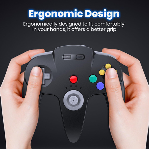 2 Pack Controlador N64 De Conmutador Inalámbrico De 2,4 Ghz,