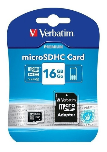 Memoria Micro Sd 16 Gb Verbatim Clase 10 Celulares 44082