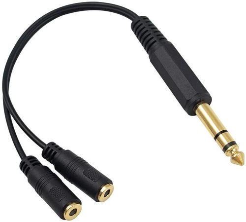 Poyiccot 6.35mm 1/4 Inch Trs Stereo Jack Male To 2 Dual 3.5m