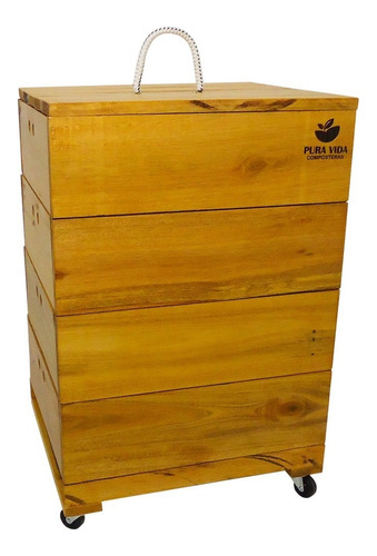 Compostera De Madera 5-6 Personas 4 Módulos 85 L Pura Vida