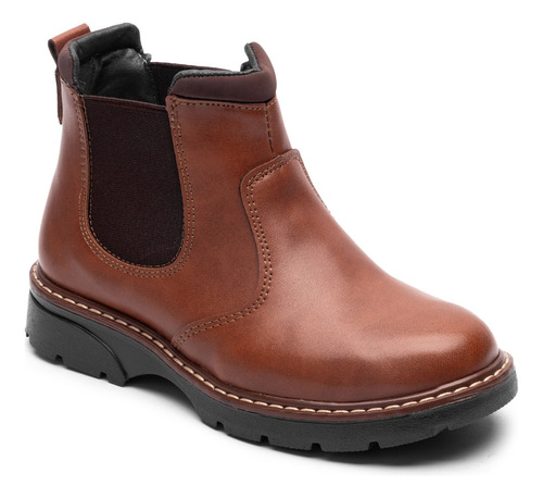 Bota Botin De Vestir Cafe Para Niño Yuyin 23371