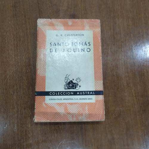 Libro De G. K. Chesterton, Santo Tomás De Aquino, 1937