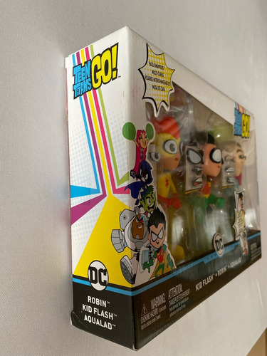 Teen Titans Go Face Swappers Kid Flash Robin Y Aqualad Set (Usado)