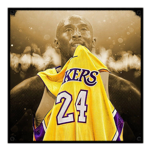 #492 - Cuadro Vintage 30 X 30 Los Angeles Lakers Kobe Bryant