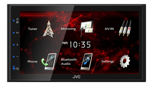 Pantalla Jvc Kw-m180bt Mirroring 6.8 PuLG Bluetooth Usb Color Negro