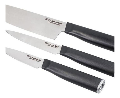 Kit 3 Facas Com Capa Protetora Aço Japonês Carne Kitchenaid