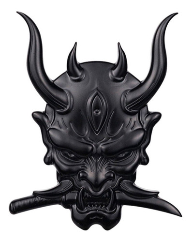 Perfect Skull Samurai Sticker Metal De Aleación De Zinc