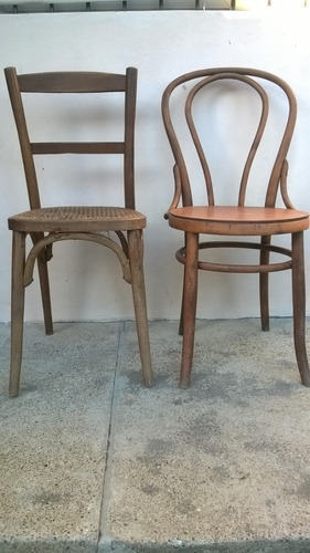 Antigua Silla Tipo Vienesa Thonet Esterilla Y Ver Leer $ C/u