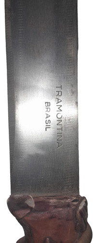 Antiguo Machete Tramontina Y Cuchillo Con Diseño Artesanal Marrón (Usado)
