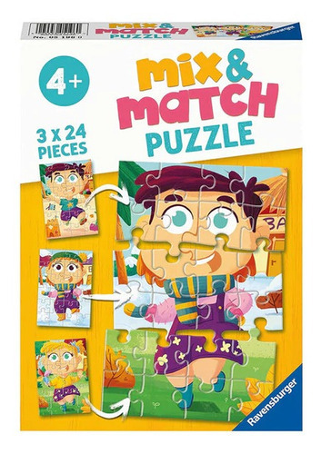 Puzzle Mix & Match Ropa Colorida