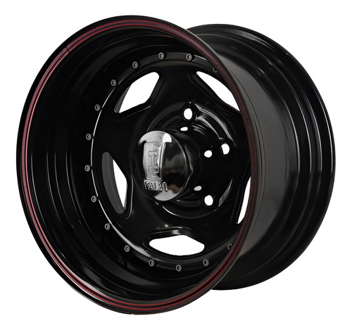Llantas Chapa Pintada Star Negra Rodado 15x8 F100 Ika 5x139 Color Negro