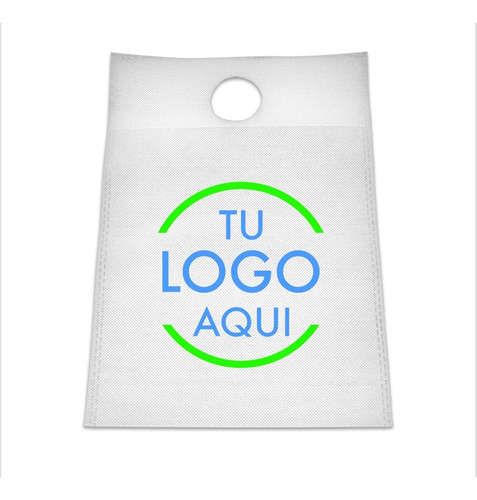 Bolsa De Tnt Para Auto Blanca, Logo A Todo Color / Pack X50