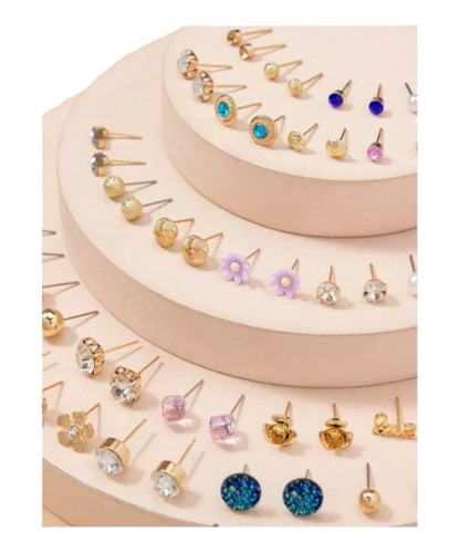 Pack 30 Pares De Pendientes Con Varios Diseños