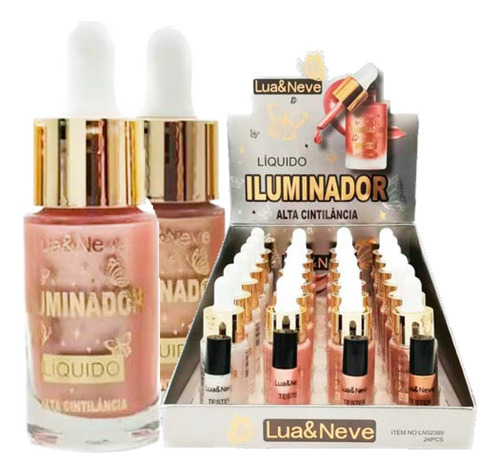 24 Iluminador Liquido Cintilante Ln02389 Lua E Neve Atacad S