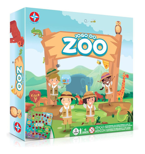 Brinquedo Jogo De Tabuleiro O Jogo Do Zoo Zoologico Estrela