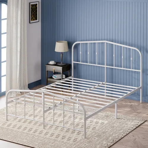 Base De Cama De Metal Blanca Heidi Zinus King 180x200x30cm