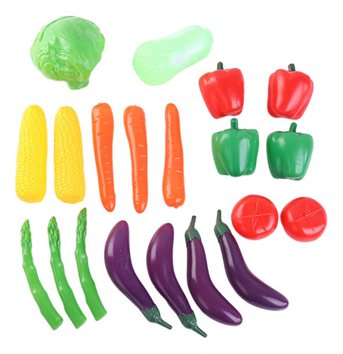 1 Juego De Juguetes De Cocina De Plástico Vegetal De Simulac