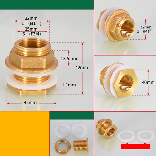 Cubo De Barril Conector De Drenaje De Latón Dn25