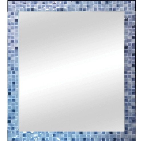 Espejo Marco 50x60 Simil Venecitas Azul Mixto