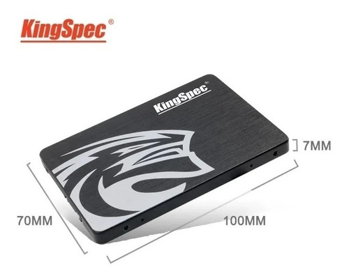 Unidad de disco sólido Kingspec SSD de 128 Gb, color negro