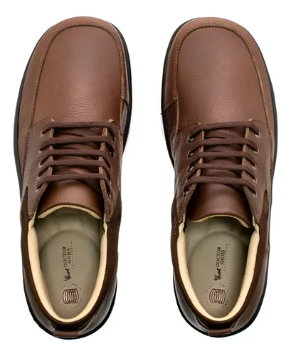 Bota Doctor Shoes 8923 Café Masculino Conforto Baixo