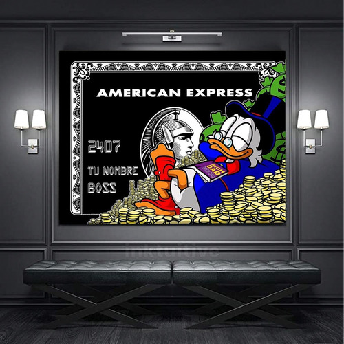 Cuadro Canvas American Express Scrooge Mcduck Grande 90x120c
