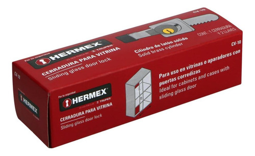 Cerradura Para Vidrio Vitrinas Tipo Serrucho Hermex
