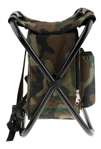 Silla De La Mochila Que Acampa Camuflaje