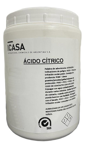 Acido Citrico Anhidro Puro 1 Kg Marca Rzbc Icasa Eg