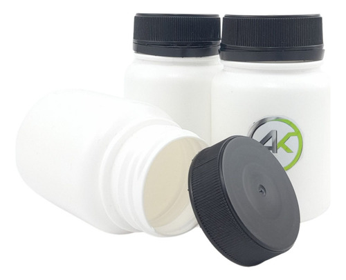 Pote Plastico Tampa Rosca Lacre 90ml Ideal Cápsulas 55 Unds