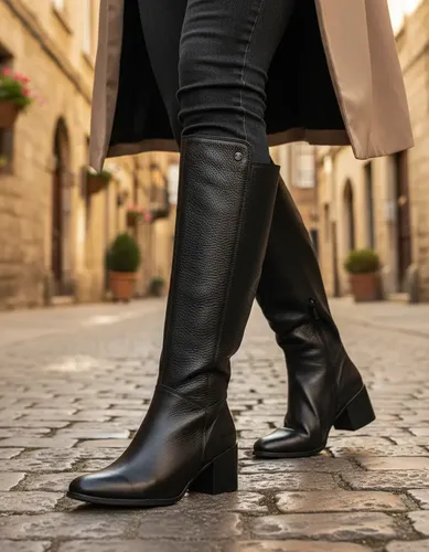 Bota Cano Longo Couro Bottero 346903-9 Inverno Bloco.