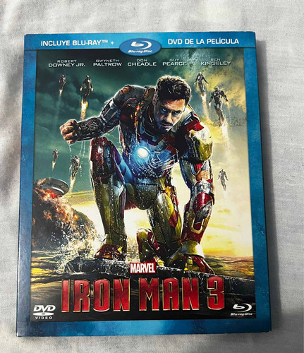 Iron Man 3 Blu Ray + Dvd Slipcover